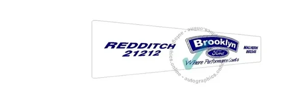 BROOKLYN ford rs REAR WINDOW classic car reproduction sticker