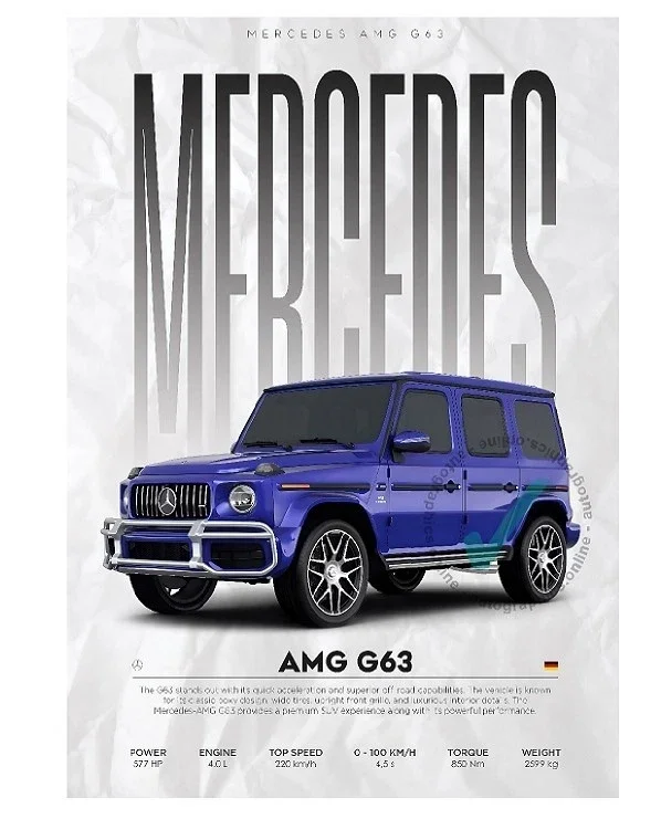 MERCEDES G WAGON AMG POSTERS GIFT WALL GARAGE WORKSHOP POSTER various sizes