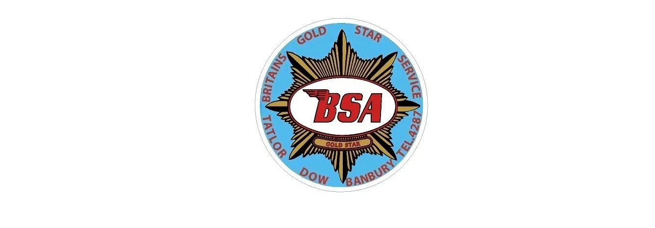 TATLER DOW BSA CLASSIC CLEAR BACKGROUND NO WHITE BIKE SCOOTER DEALER DECAL