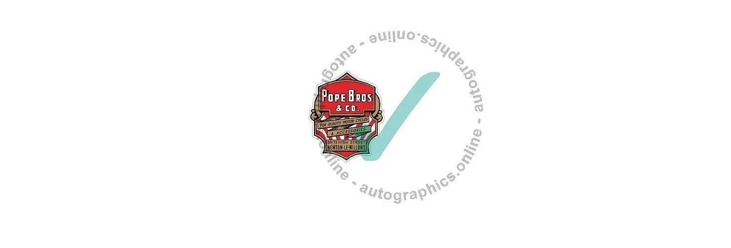 POPE BROS CLASSIC CLEAR BACKGROUND NO WHITE BIKE SCOOTER DEALER DECAL