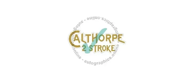 CALTHORPE 2 STROKE MOTORCYCLES CLASSIC NO WHITE CLEAR BACKGROUND Sticker
