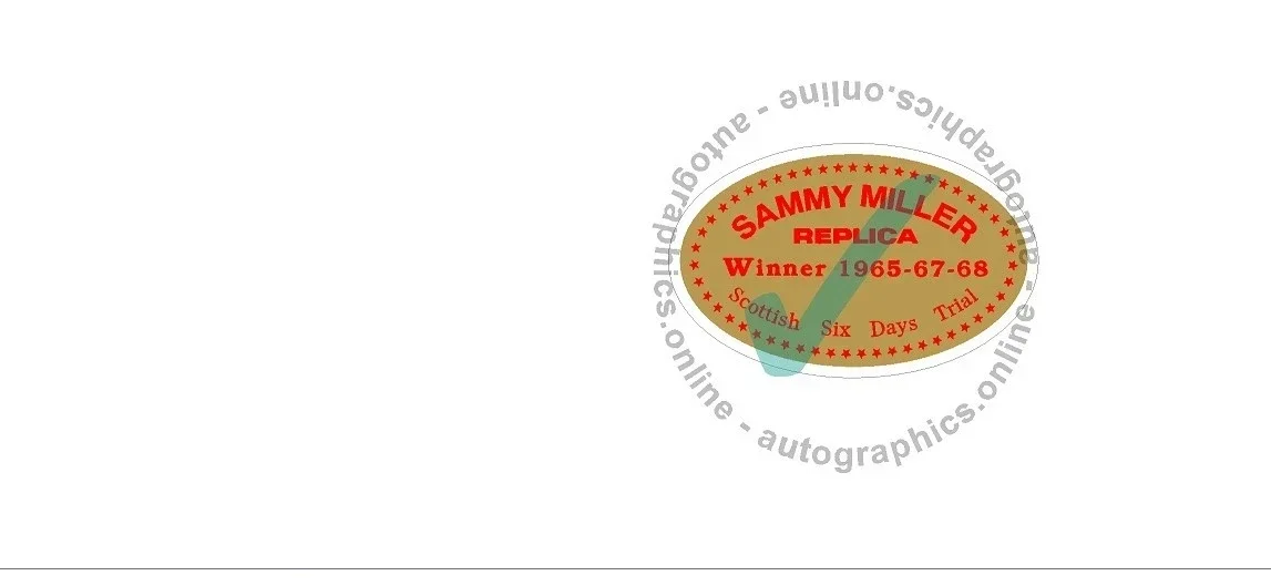 BULTACO TRIALS SAMMY MILLER REPLICA decal sticker CLEAR BACKED STICKER