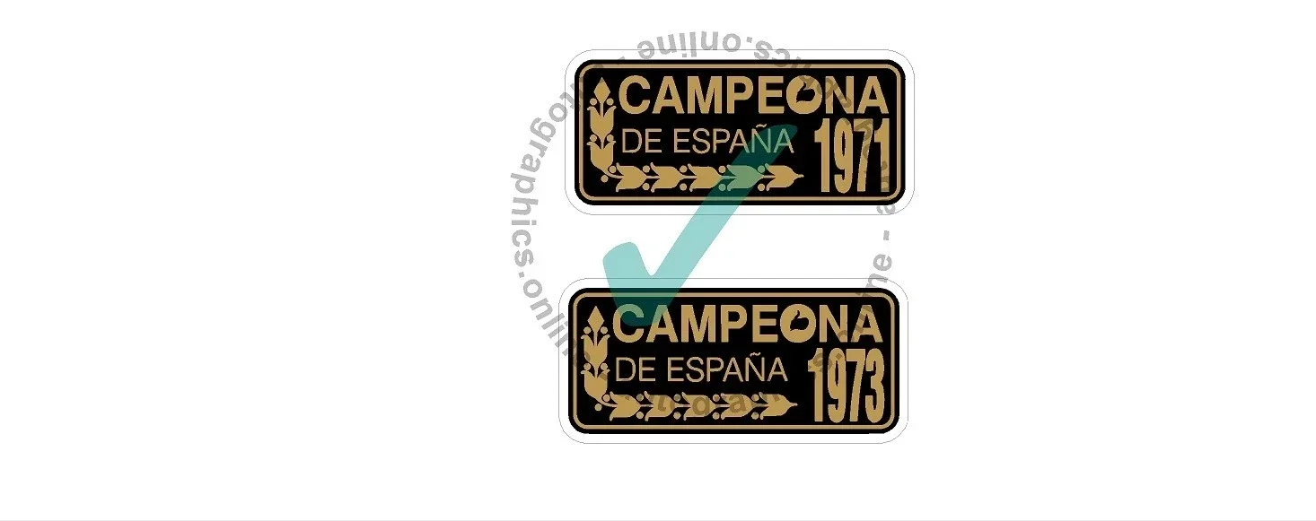 BULTACO CAMPEONA 1971 or 1973 CLEAR BACKED CLASSIC RACING DECAL