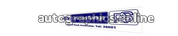 Cordiners garage RS Dealer REAR WINDOW classic car reproduction sticker