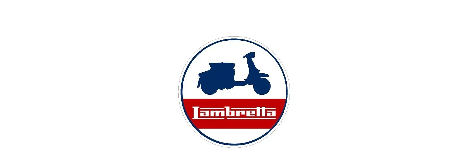 LAMBRETTA ROUNDEL SCOOTER STICKER MOTORSPORT HOT ROD RALLY BIKE RACE x2
