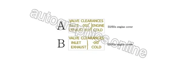 BRITISH BIKE 1950/1960 TRIUMPh VALVE CLEARANCES CLEAR VINYL RESTORATION DECALS