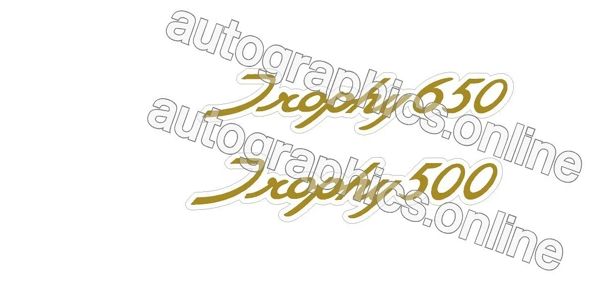 BRITISH BIKE TRIUMPH TROPHY 650 TROPHY 500 CLEAR VINYL RESTORATION DECALS