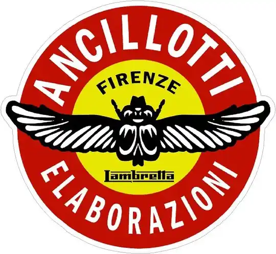 LAMBRETTA ANCILLOTTI SCOOTER STICKER MOTORSPORT RETRO RALLY BIKE RACE x2