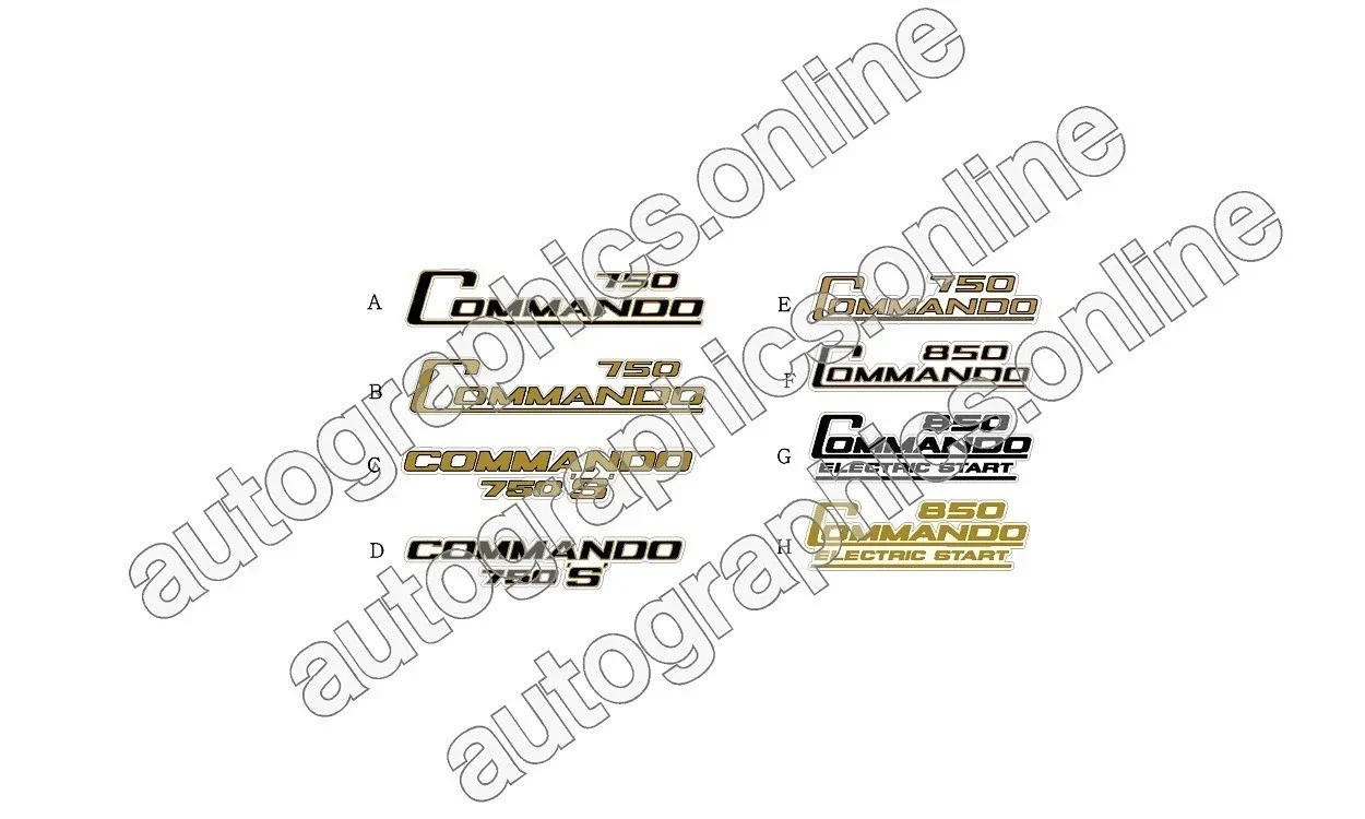 BRITISH BIKE NORTON 750 / 850 COMMANDO CLEAR VINYL RESTORATION DECALS
