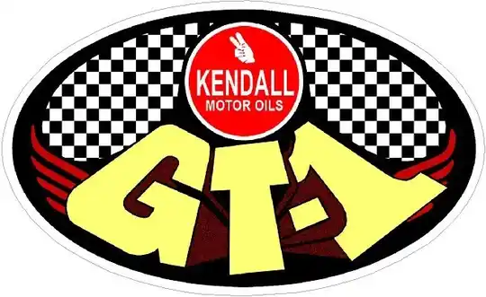 KENDALL GT1 OILS VESPA LAMBRETTA SCOOTER STICKER MOTORSPORT RETRO BIKE RACE x2