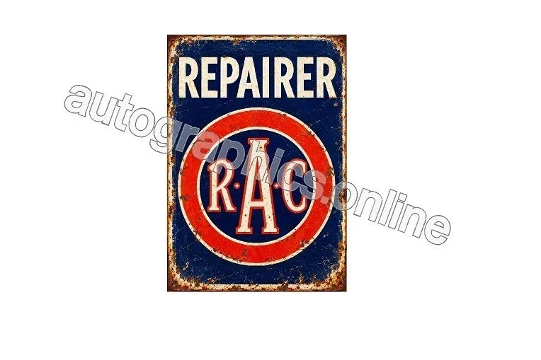 RAC REPAIRER METAL RETRO LOOK SIGN KITCHEN CAVE GARAGE A6 A5 A4