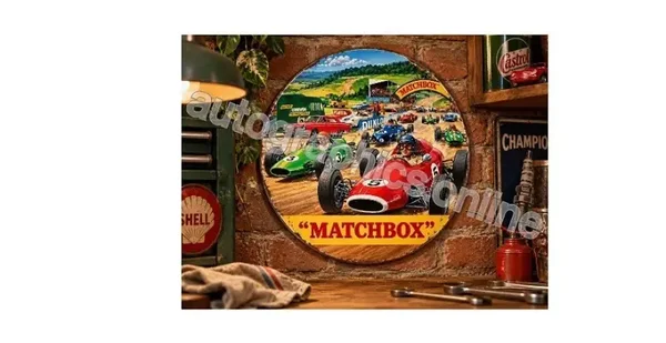 MATCHBOX CARS GRAND PRIX RUSTIC / NEW LOOK SIGN GARAGE HOME BEDROOM GIFT