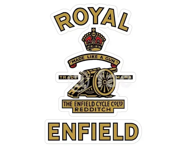 ROYAL ENFIELD LIKE A GUN R1 TANK toolbox 55- STANDARD CLEAR DECAL x2