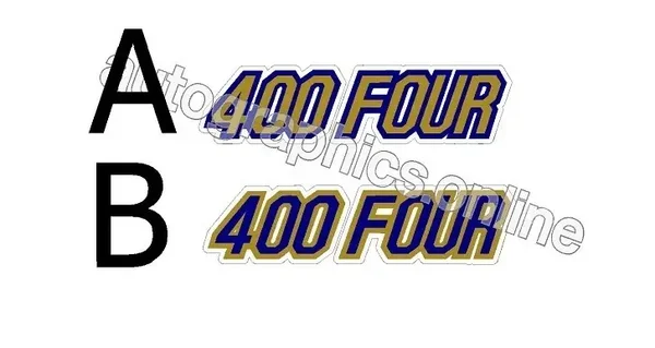 Honda 400 FOUR Decal – for Restoration & Renovation clear backed no white