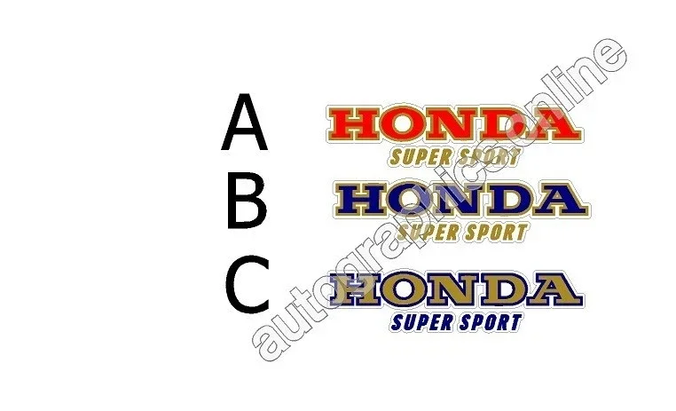 Honda Super Sport Decal – for Restoration & Renovation clear backed no white