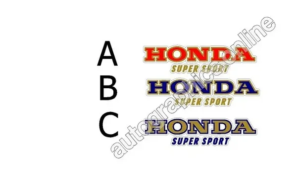 Honda Super Sport Decal – for Restoration & Renovation clear backed no white