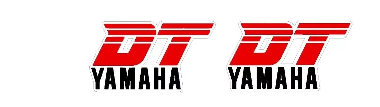 YAMAHA DT Motorbike Bike Helmet fairing CLEAR VINYL Decal workshop Stickers x2