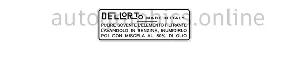 DELLORTO REPLACEMENT CLEAR DECAL