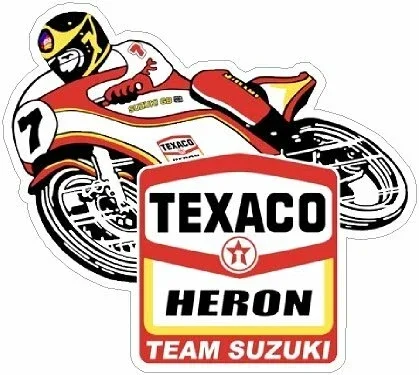 BARRY SHEENE RETRO TEXACO HERON TEAM SUZUKI Exterior Stickers Motorbike Decal x2