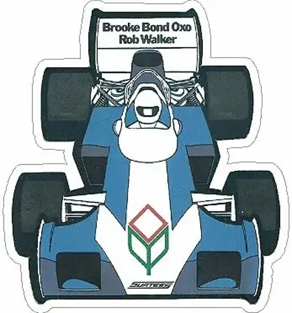 ROB WALKER BROOKE BOND OXO SURTEES TS9 1971 F1 STICKER Decal x2
