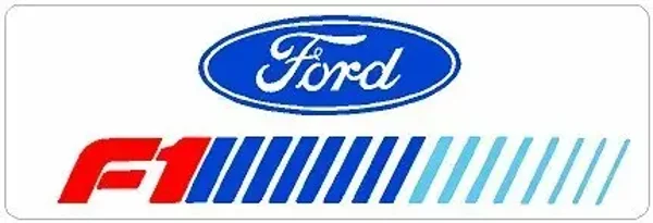 FORD F1 Vintage Race Car Decals RETRO STICKERS x2