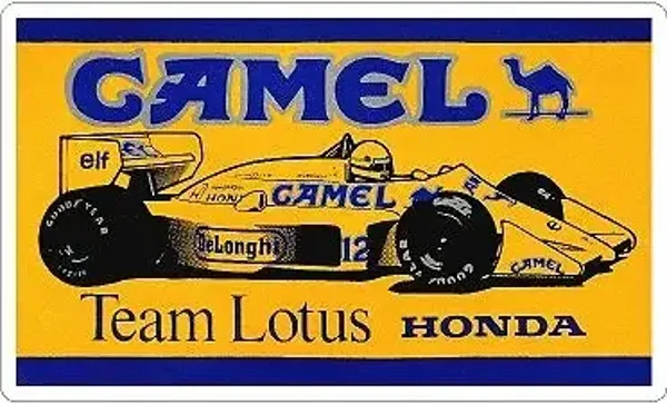 CAMEL F1 TEAM HONDA RETRO STICKERS x2