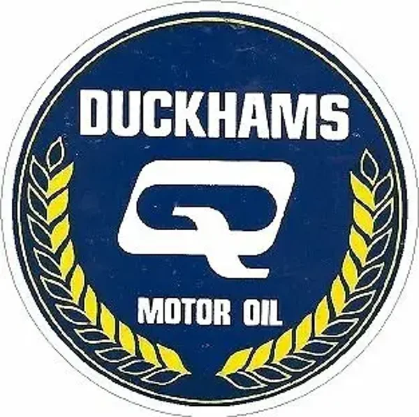 DUCKHAMS MOTOR Q OIL F1 Motorsport Vintage Car RETRO Sticker x2