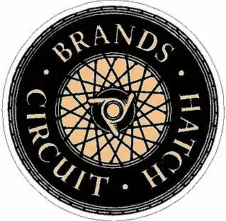 Brands Hatch Racing Circuit 1960s RETRO STICKERS x2