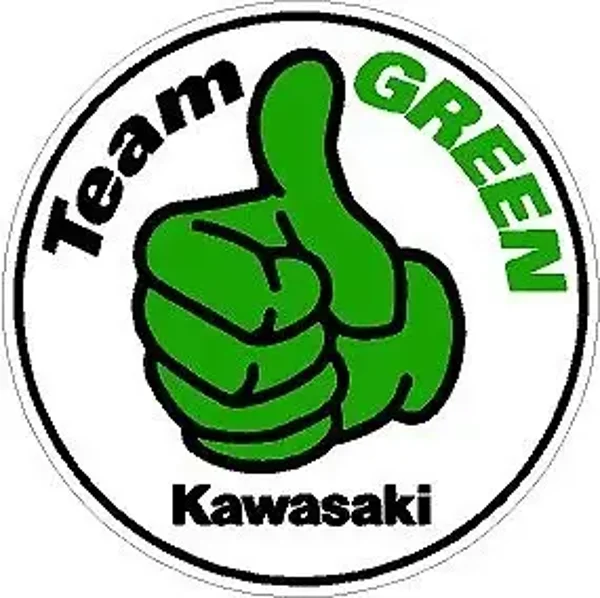 TEAM GREEN KAWASAKI MOTORSPORT STICKERS DECALS x2