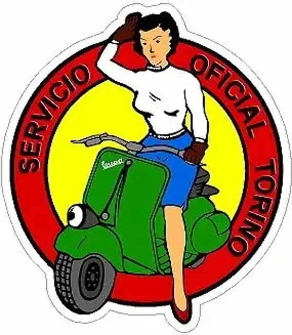 SERVICO OFFICIAL TORINO VESPA LAMBRETTA MOD SCOOTER MOTORSPORT STICKERS x2