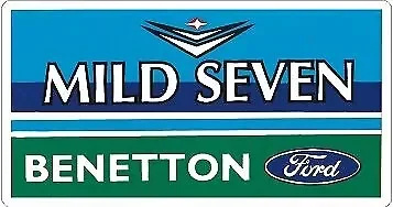 CLASSIC MILD SEVEN F1 FORD BENETTON RACES STICKERS SET OF 2