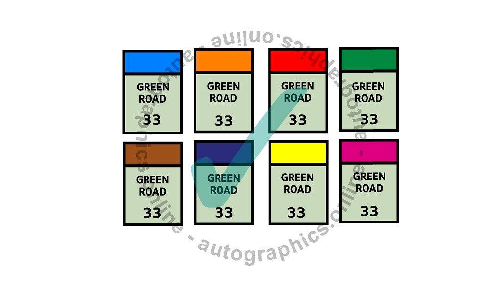 Monopoly Inspired Street UK Metal HOUSE NUMBER / NAME Sign GIFT A6 A5 A4