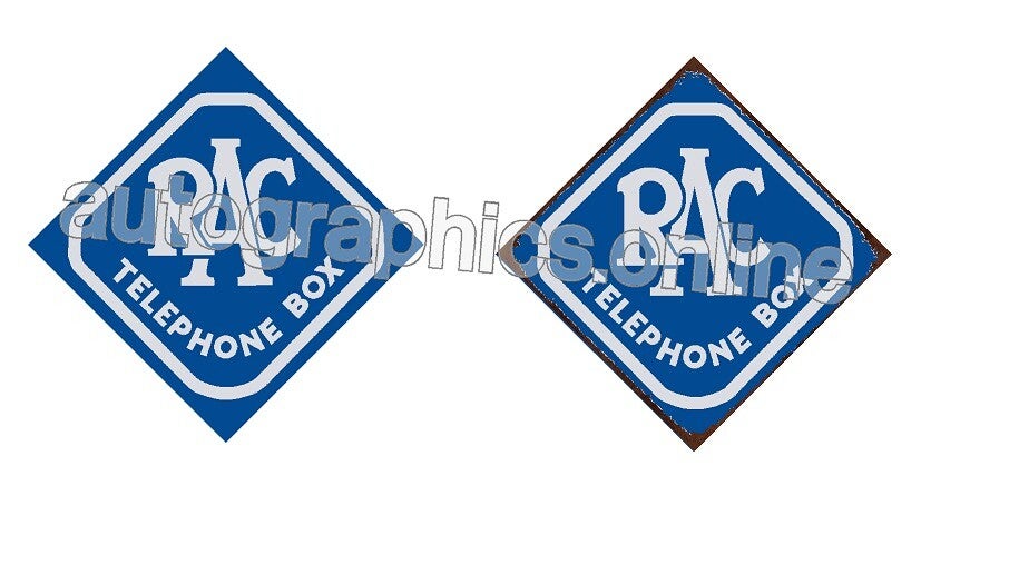 RAC TELEPHONE BOX RETRO LOOK SIGN Vintage METAL SIGN PLAQUE