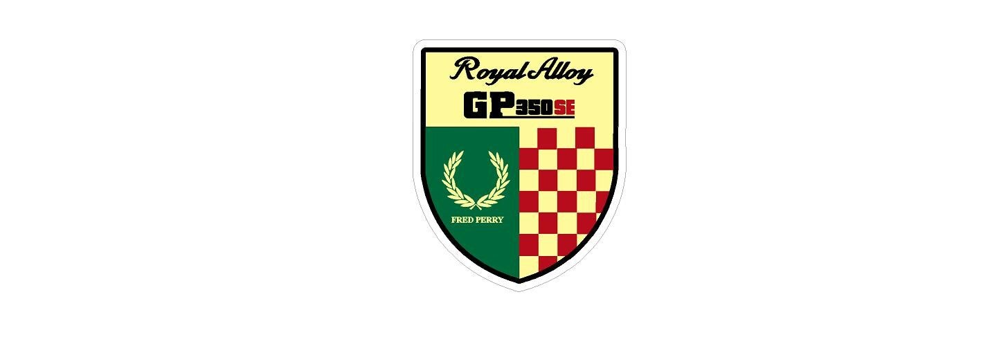 RA GP ROYAL ALLOY CASTROL UNION JACK DECALS SCOOTER CAR TT RACES STICKERS SET OF 2