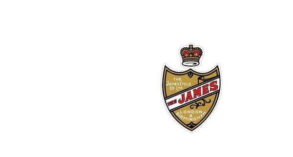 THE JAMES CYCLE CO MOTORBIKE RETRO CLASSIC Stickers STANDARD CLEAR REVERSE x2