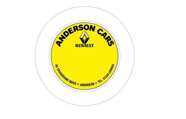 ANDERSON RENAULT ABERDEEN GARAGE  TAX DISC HOLDER