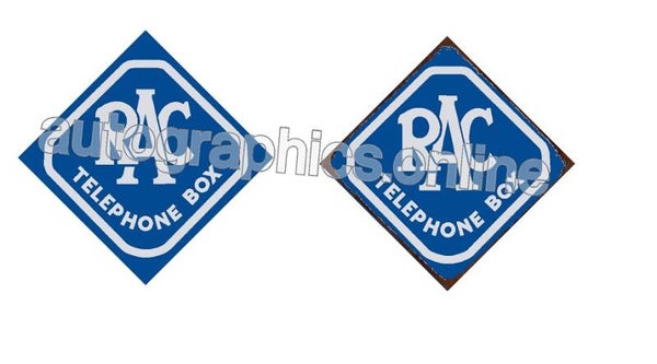 RAC TELEPHONE BOX RETRO LOOK SIGN Vintage METAL SIGN PLAQUE