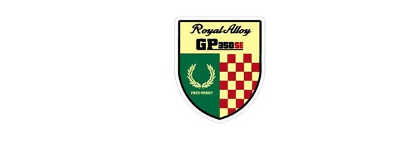 RA GP ROYAL ALLOY CASTROL UNION JACK DECALS SCOOTER CAR TT RACES STICKERS SET OF 2