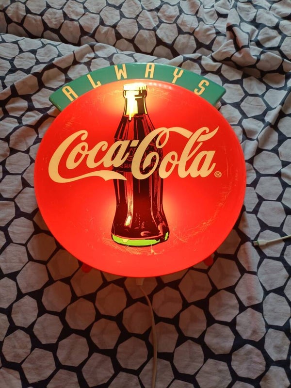 coca cola vintage lamp