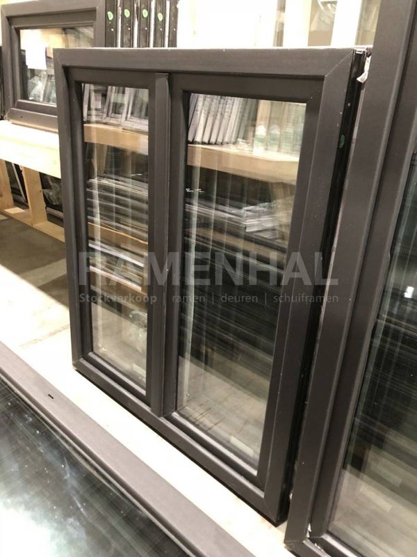 Fenêtre oscillo-battante noir, 2 battants, 1300x1500mm