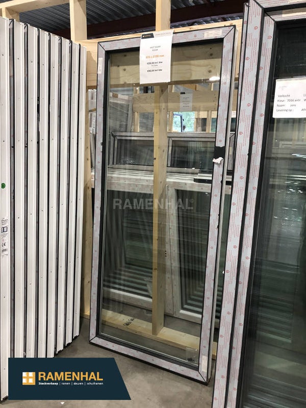 Fenêtre fixe gris anthracite, 900x2100mm