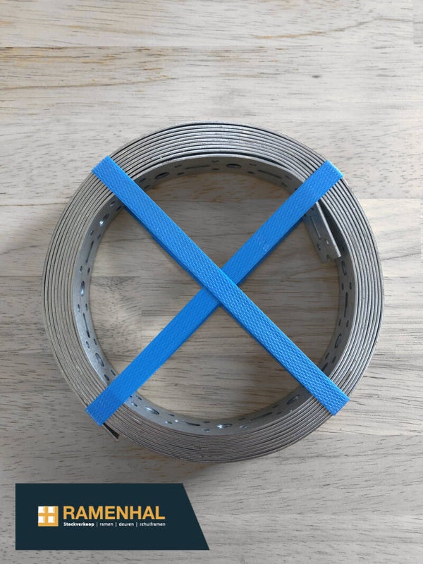 Feuillard perforé - pour fenêtres coulissantes colorées, prix par rouleau de 5m