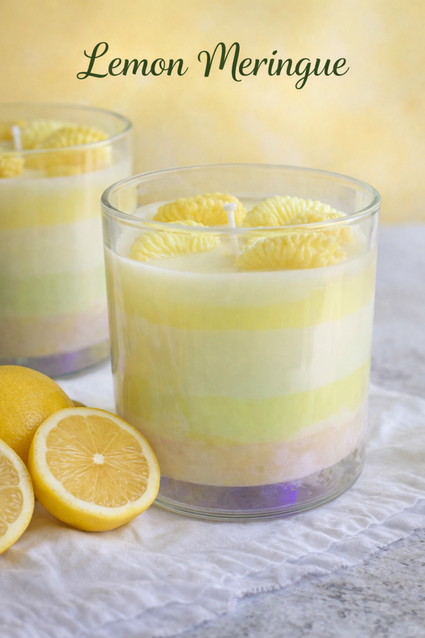 Lemon meringue candle