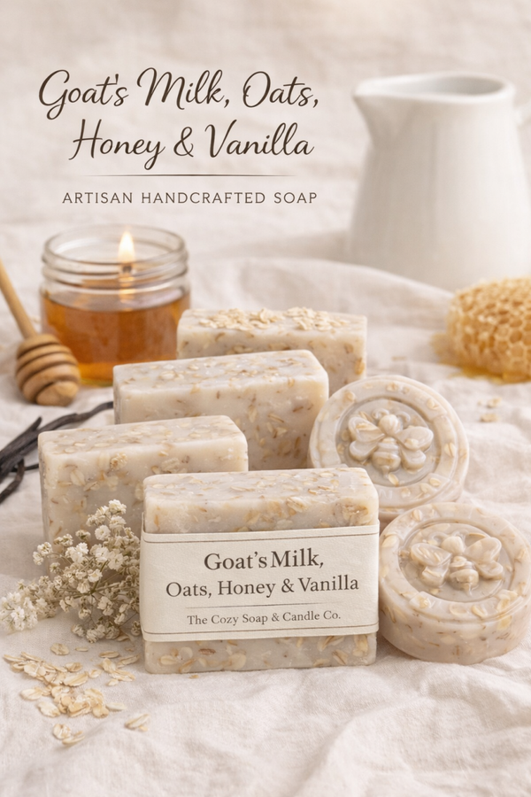 Goats milk, Oatmeal, Honey and Vanilla Soap