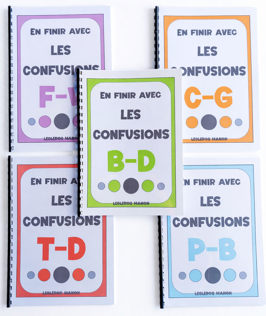 Pack des 5 carnets "En finir avec les confusions" série 1