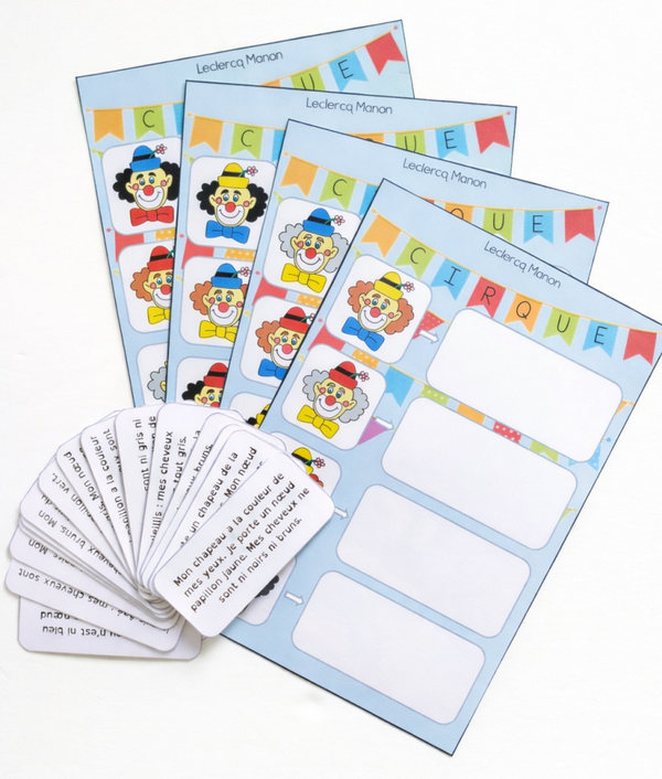 Loto-lecture des clowns