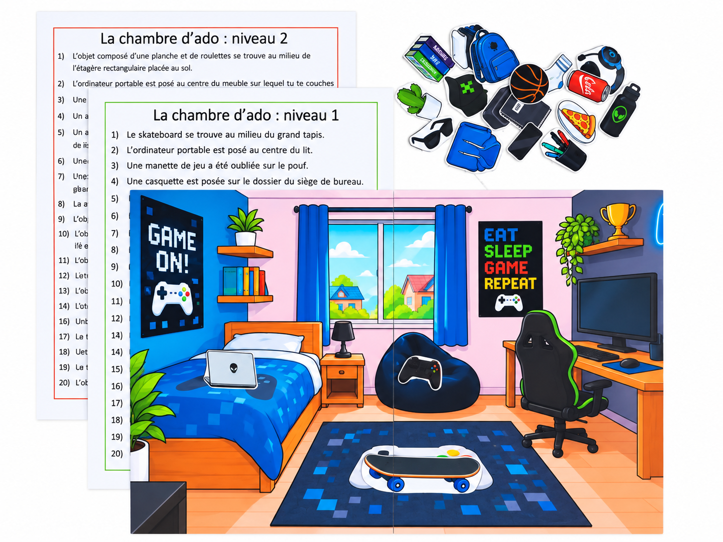 Tous en place - LA CHAMBRE D'ADO
