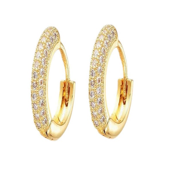 Boucles d'oreilles Créoles 20 mm oxyde de zirconium  BO 2240