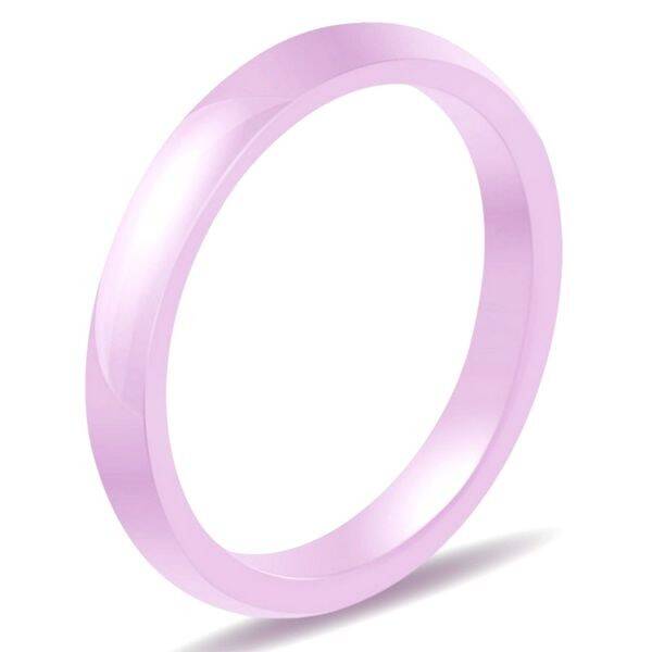 Bague céramique pour femme - Anneau rose  BA CRQ 062