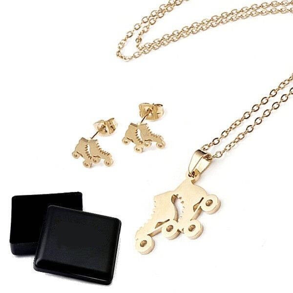 Ensemble collier & Boucles d'oreilles roller  CC0162